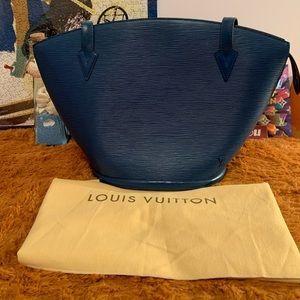 💯 Authentic Vintage LV  Epi Blue St Jacques GM